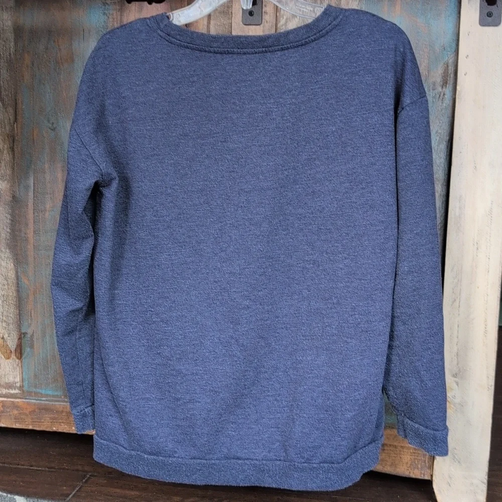 Disney The Little Mermaid 1989 Heathere Navy Crewneck Sweatshirt - Women's Large - Picture 4 of 5